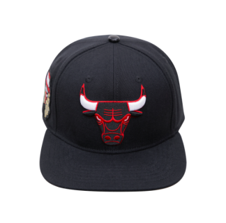 CAP CHICAGO BULLS LOGO BLACK